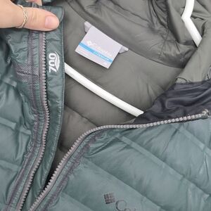 Columbia Green Quilted Puffer Jacket